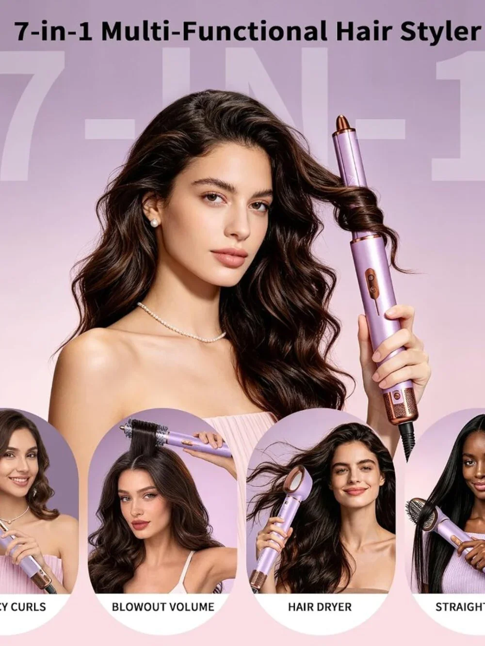 7-in-1 Negative ion Hair Dryer